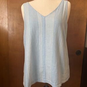 NWOT Light Blue Striped Women's Top